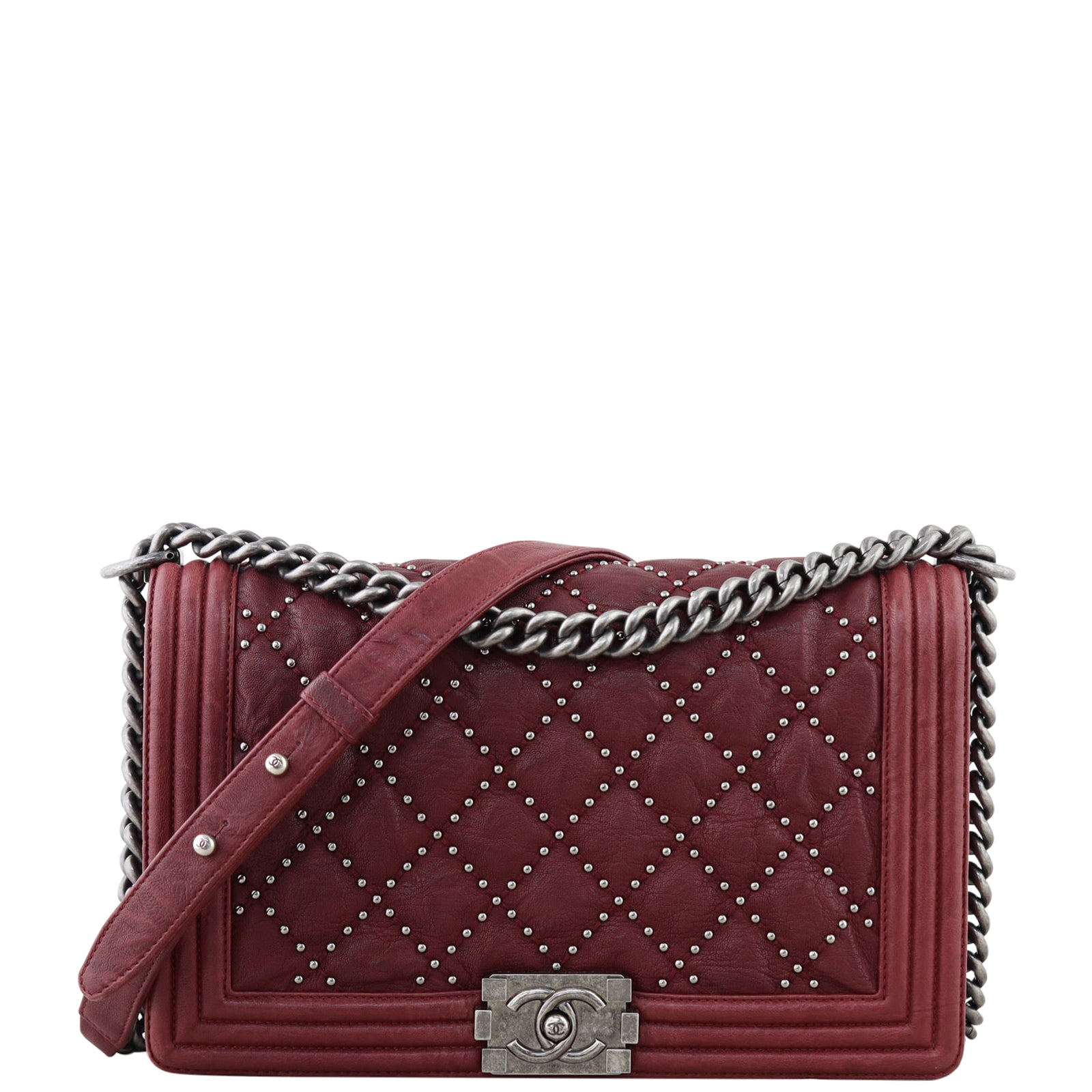 Chanel Boy Medium Studded Front