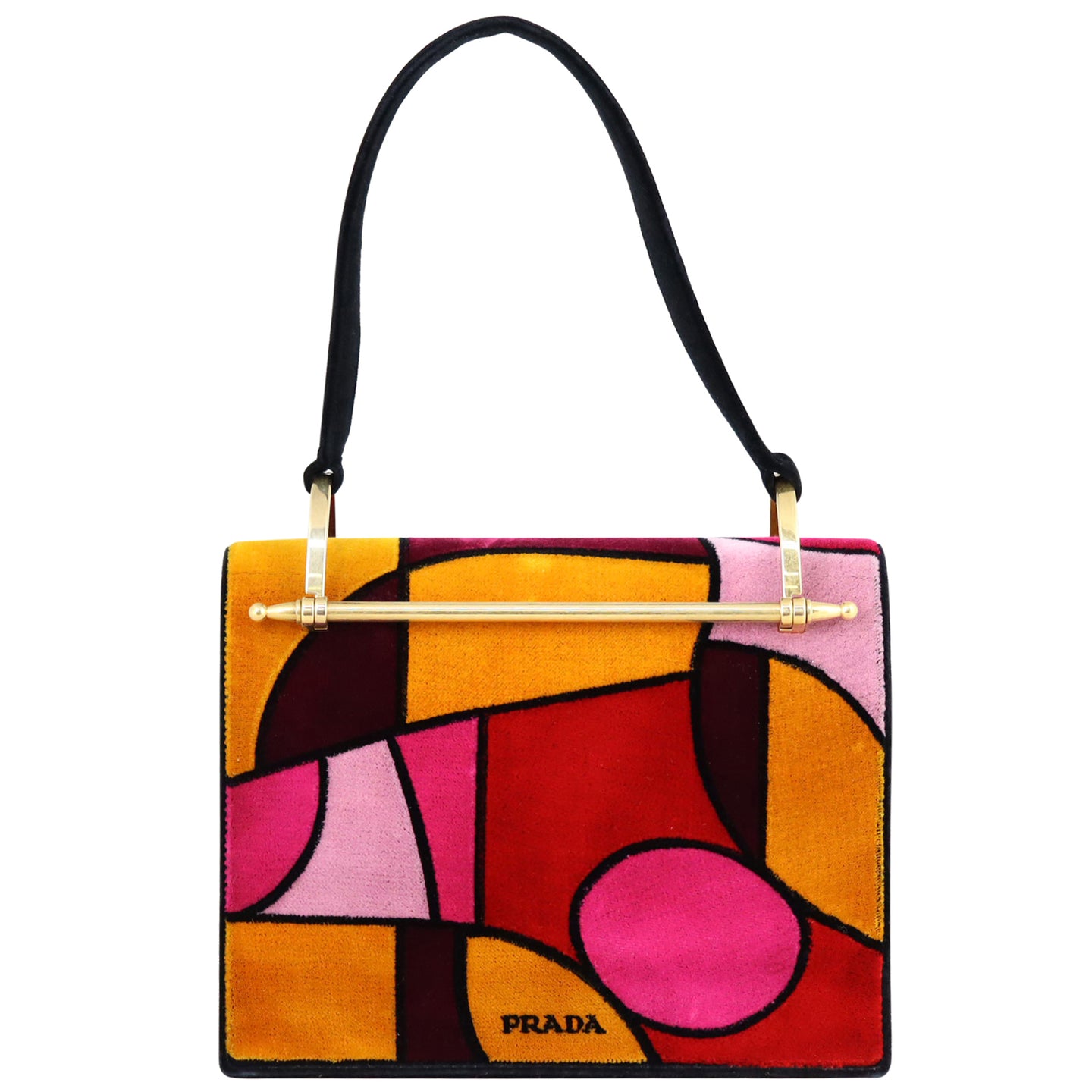 Prada X Liselotte Watkins Patchwork Face-Print Bag Back