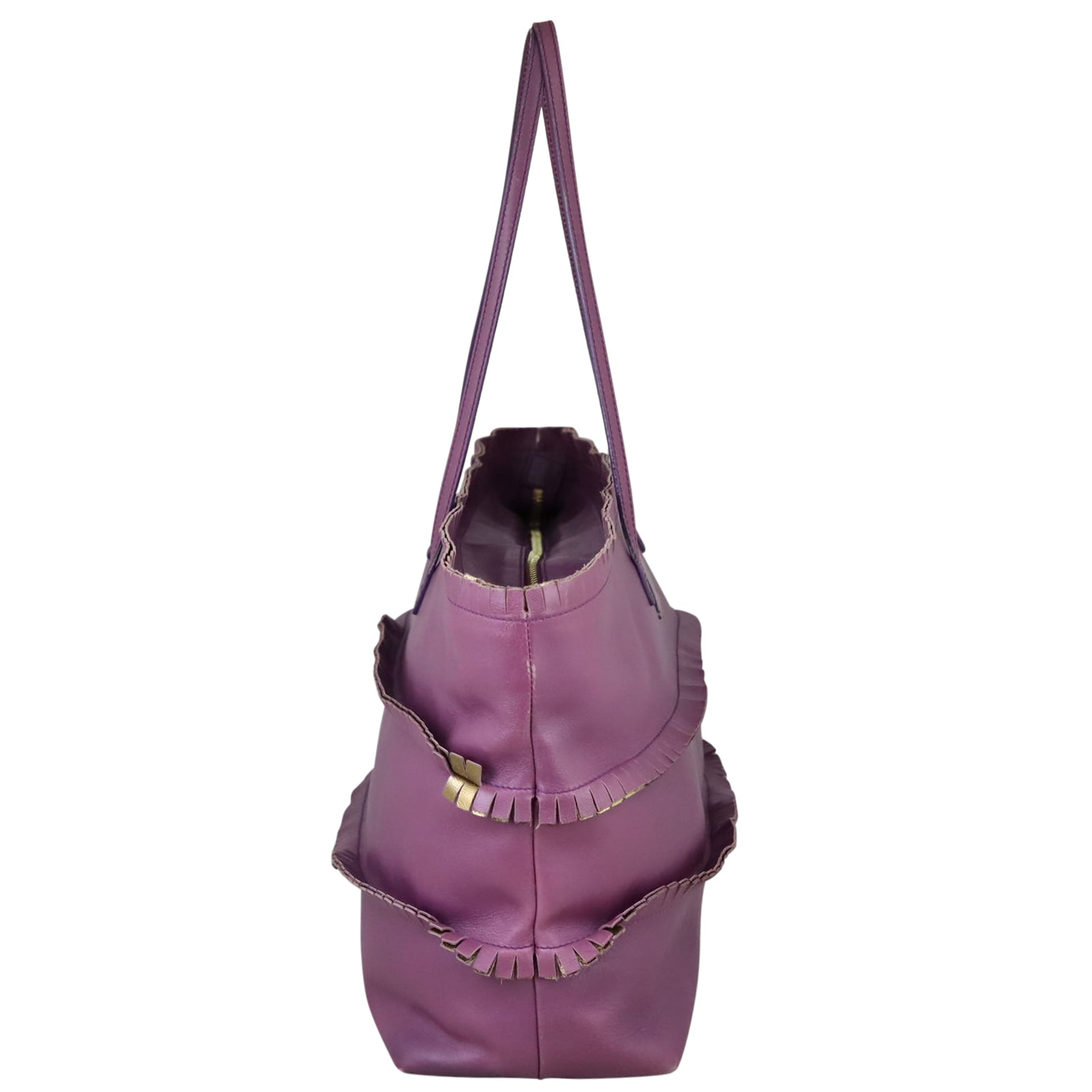 Fendi Ruffle Roll Tote Side