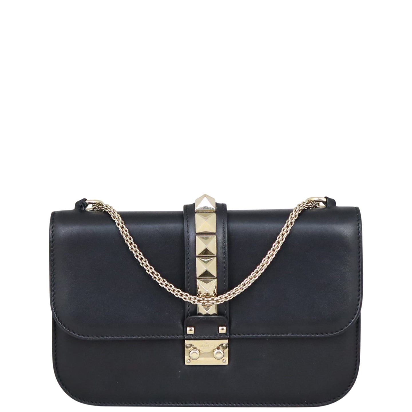 Valentino Glam Lock Medium Shoulder Bag Front