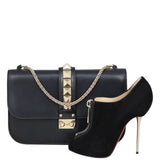Valentino Glam Lock Medium Shoulder Bag Shoe