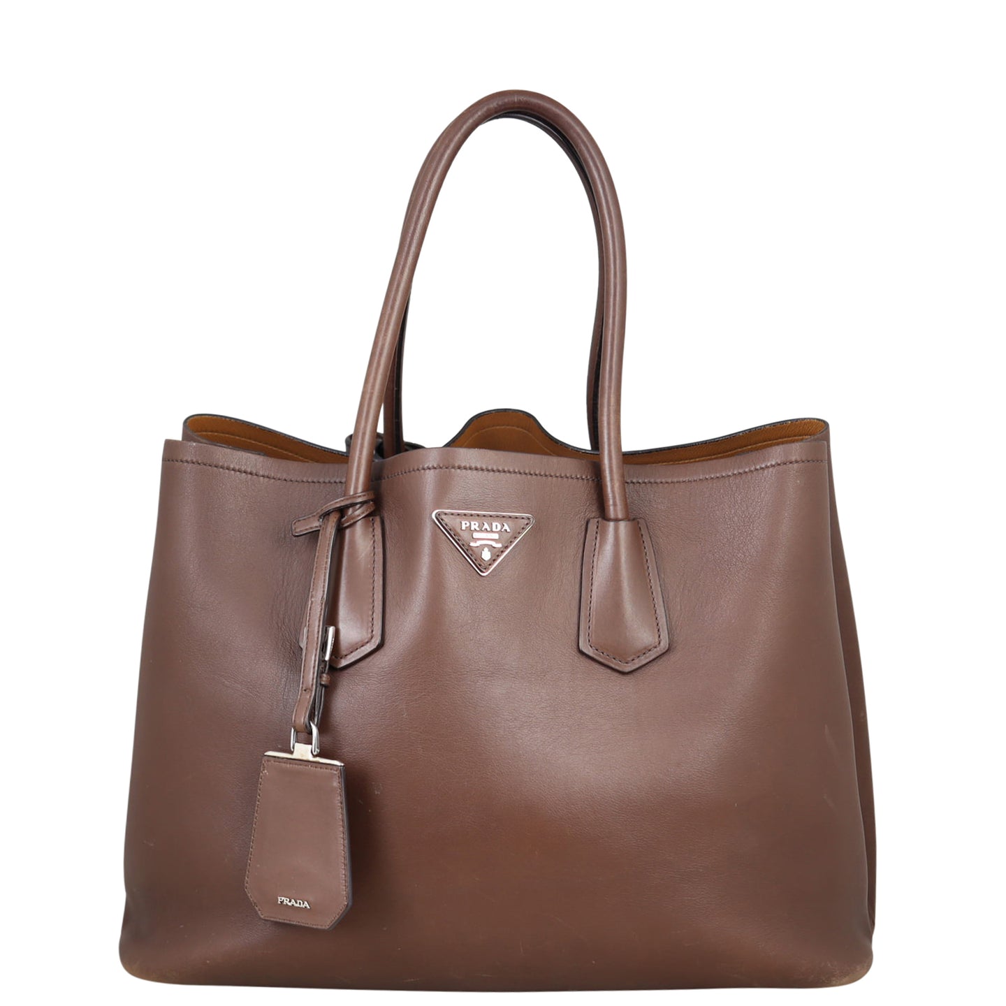 Prada City Calf Double Bag Front