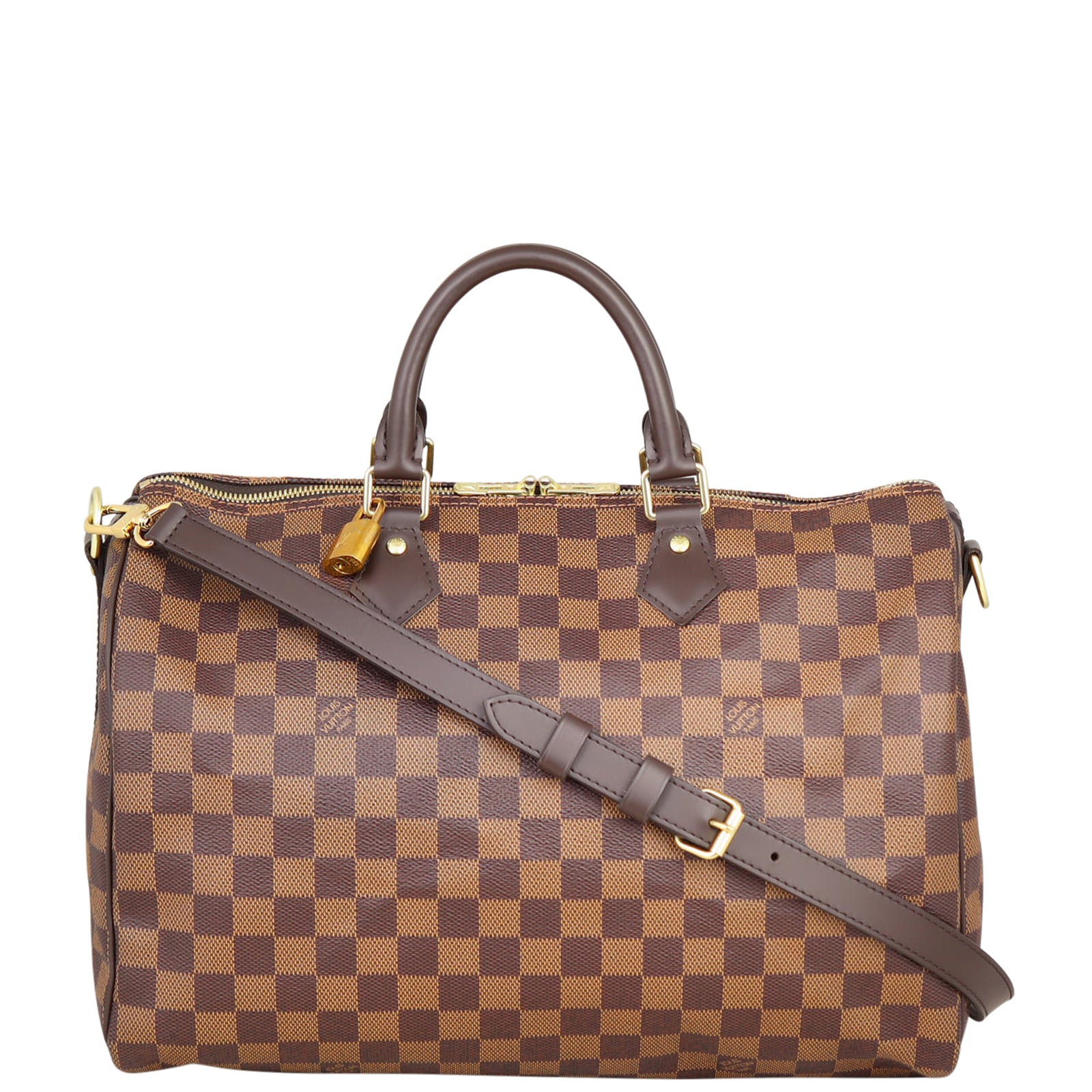 Louis Vuitton Speedy 35 Bandouliere Damier Ebene Front