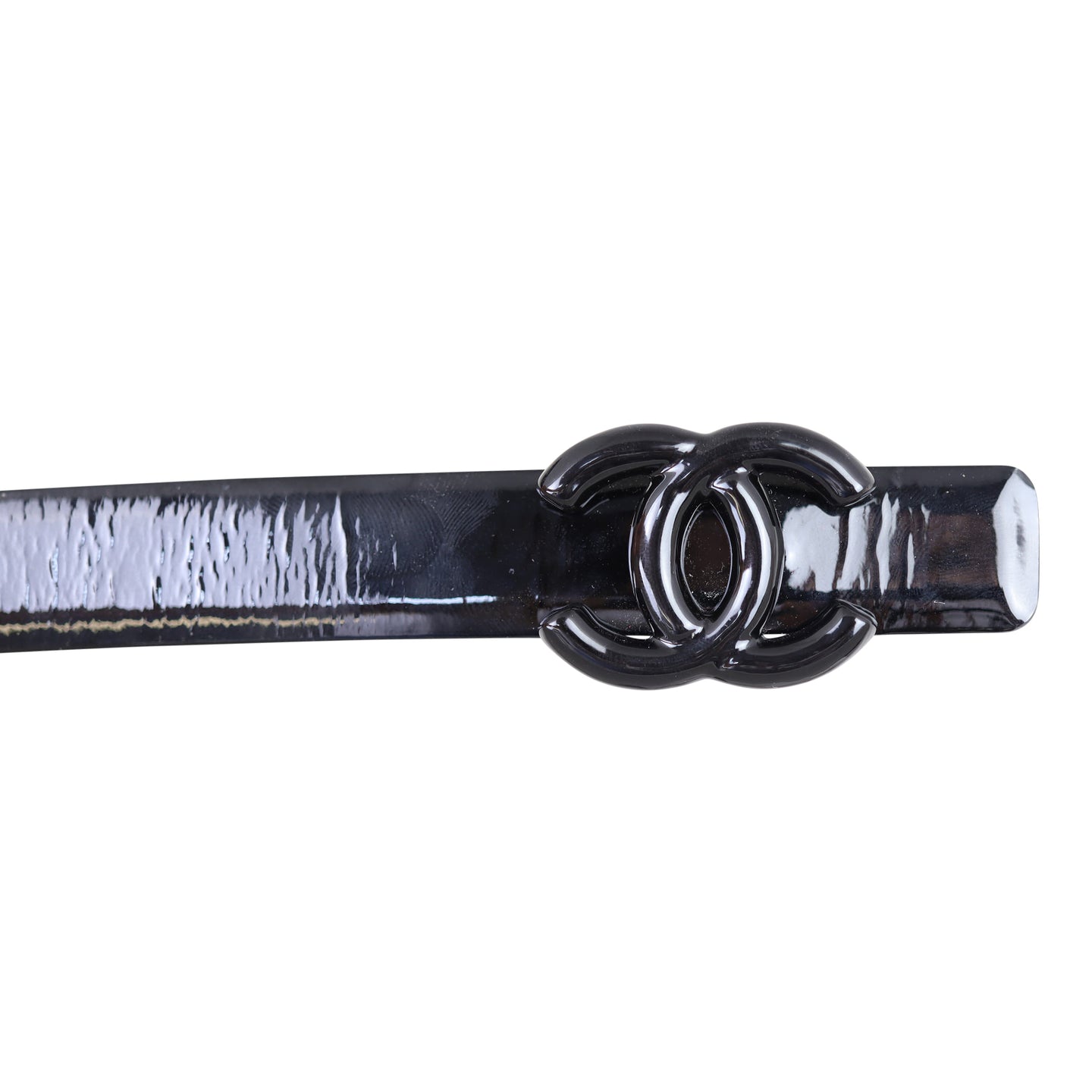 Chanel CC Patent Belt Side