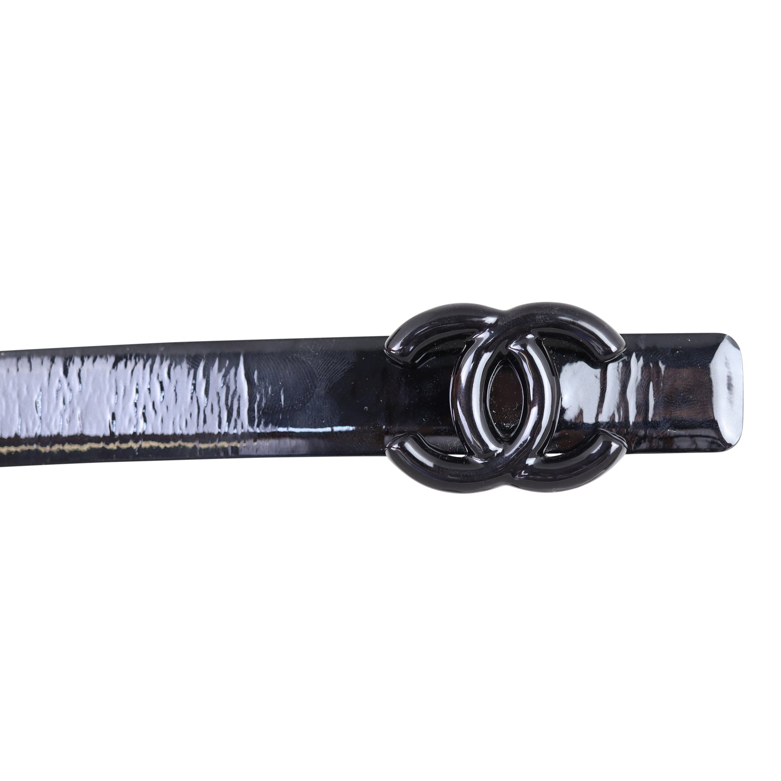 Chanel CC Patent Belt Side