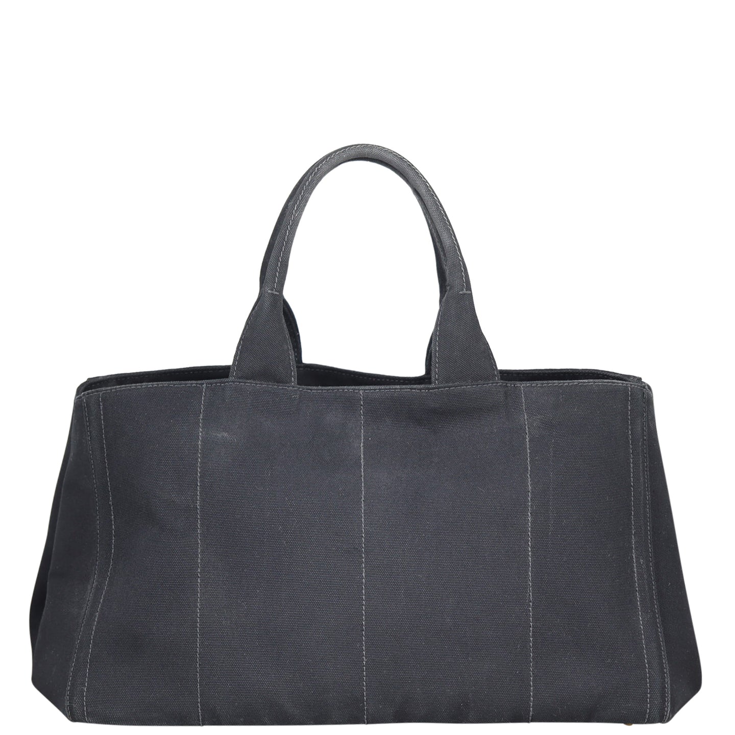 Prada Studded Canapa Tote Back