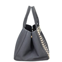 Prada Studded Canapa Tote Side