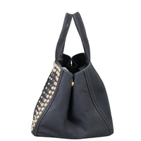 Prada Studded Canapa Tote Side