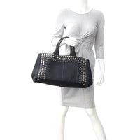 Prada Studded Canapa Tote Mannequin