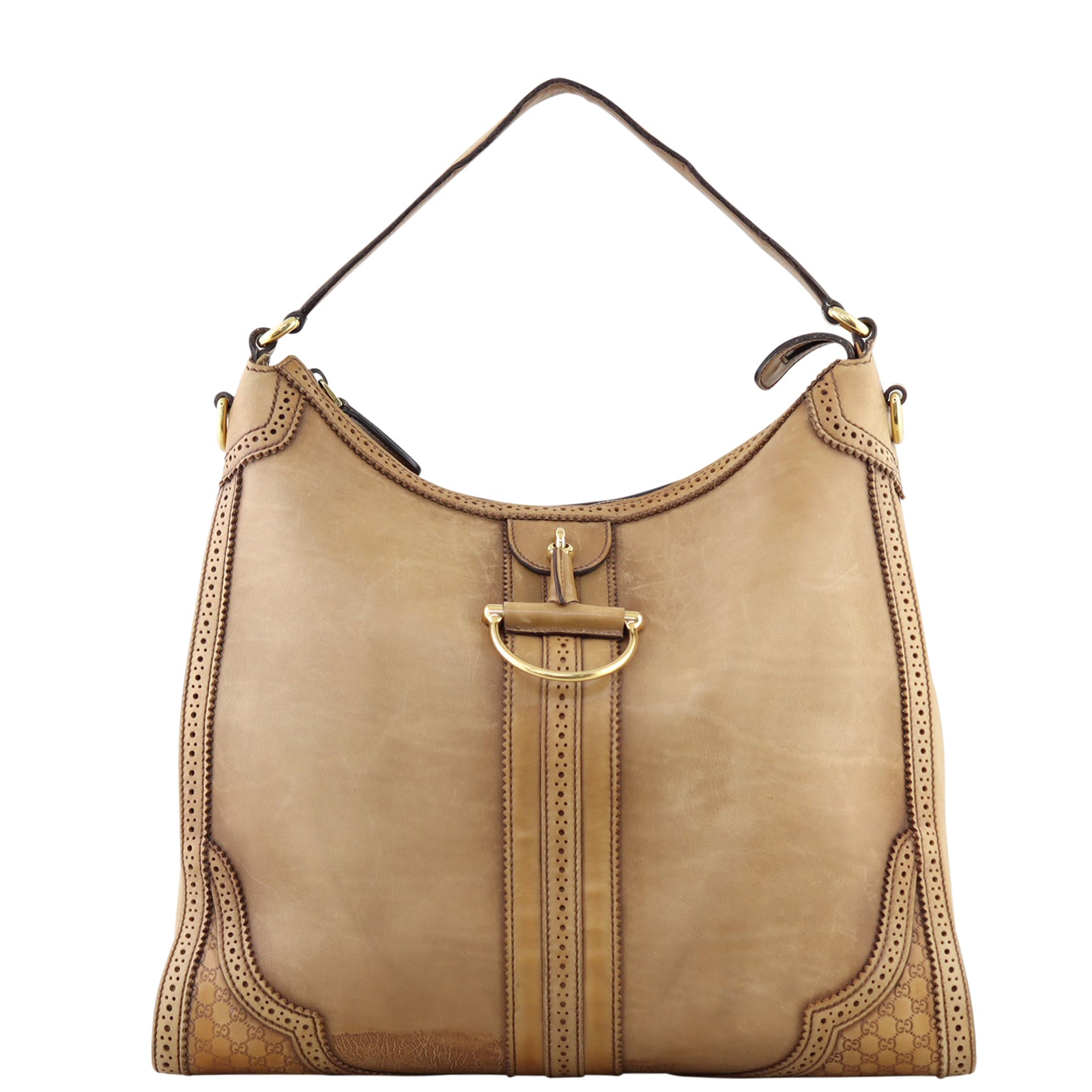 Gucci Duilio Brogue Hobo Front