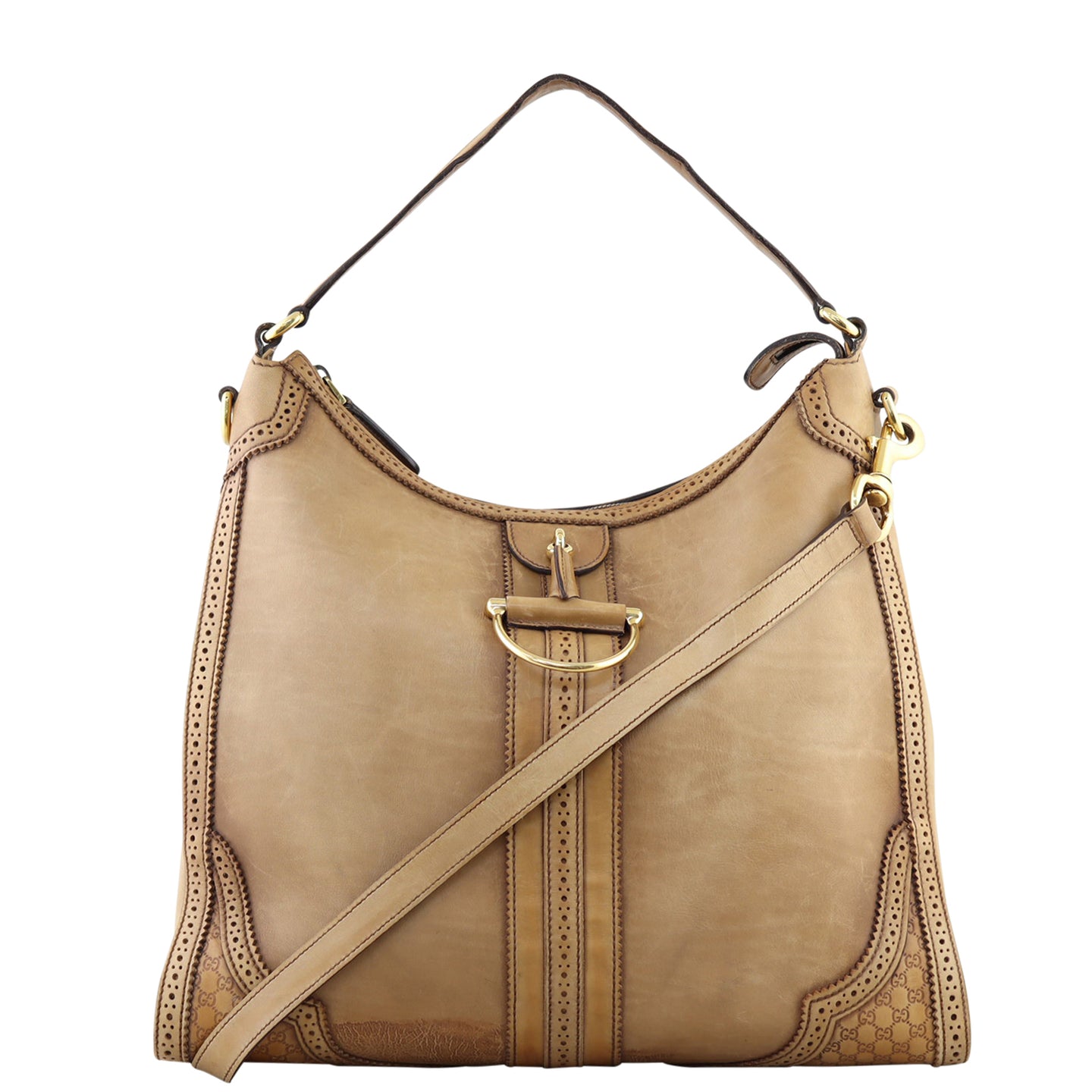 Gucci Duilio Brogue Hobo Front