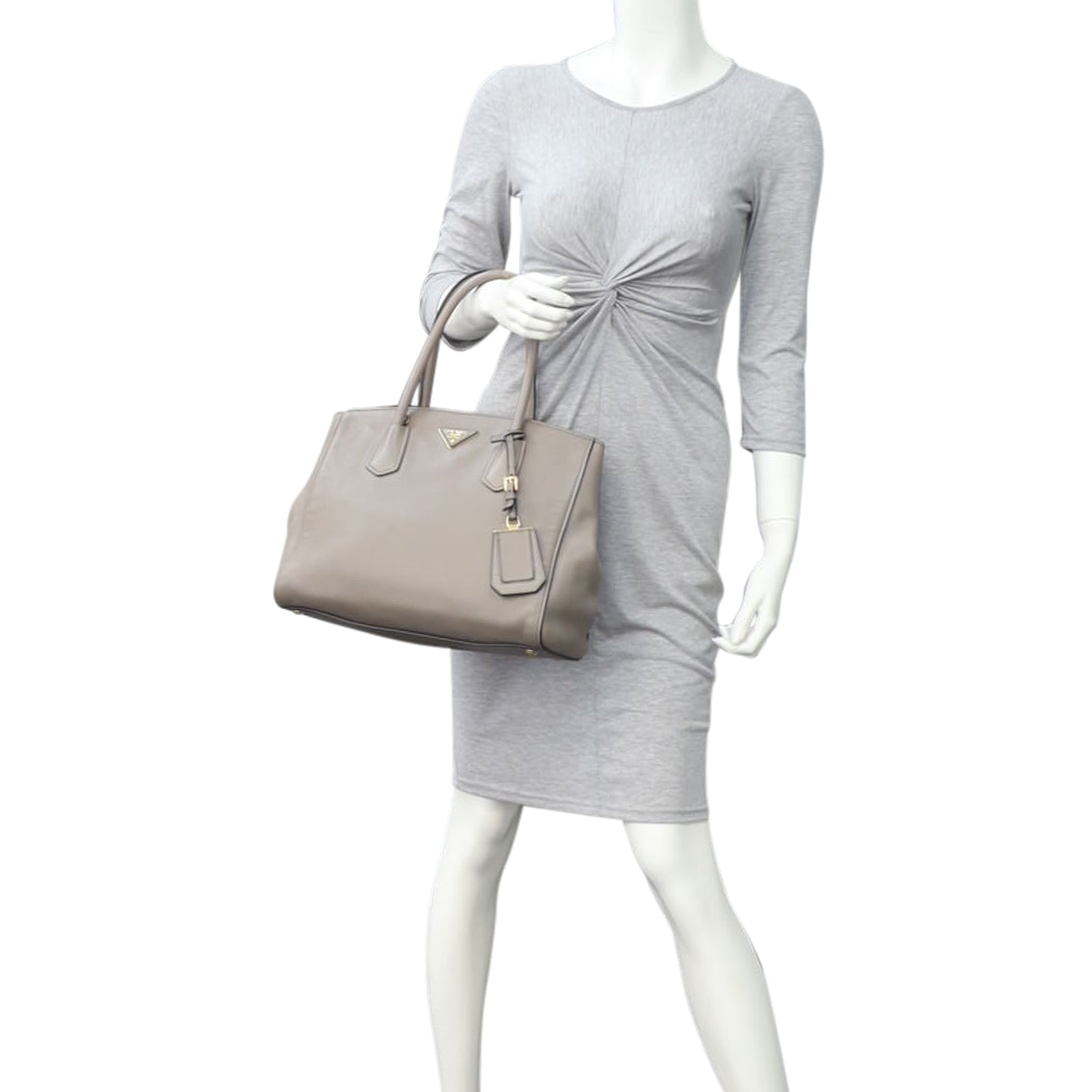 Prada Vitello Grain Shopping Tote Mannequin