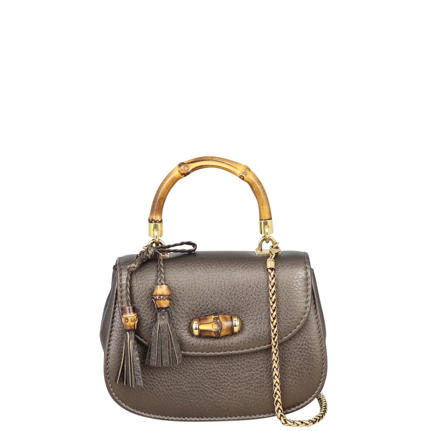 Gucci Mini Bamboo Chain Crossbody Front