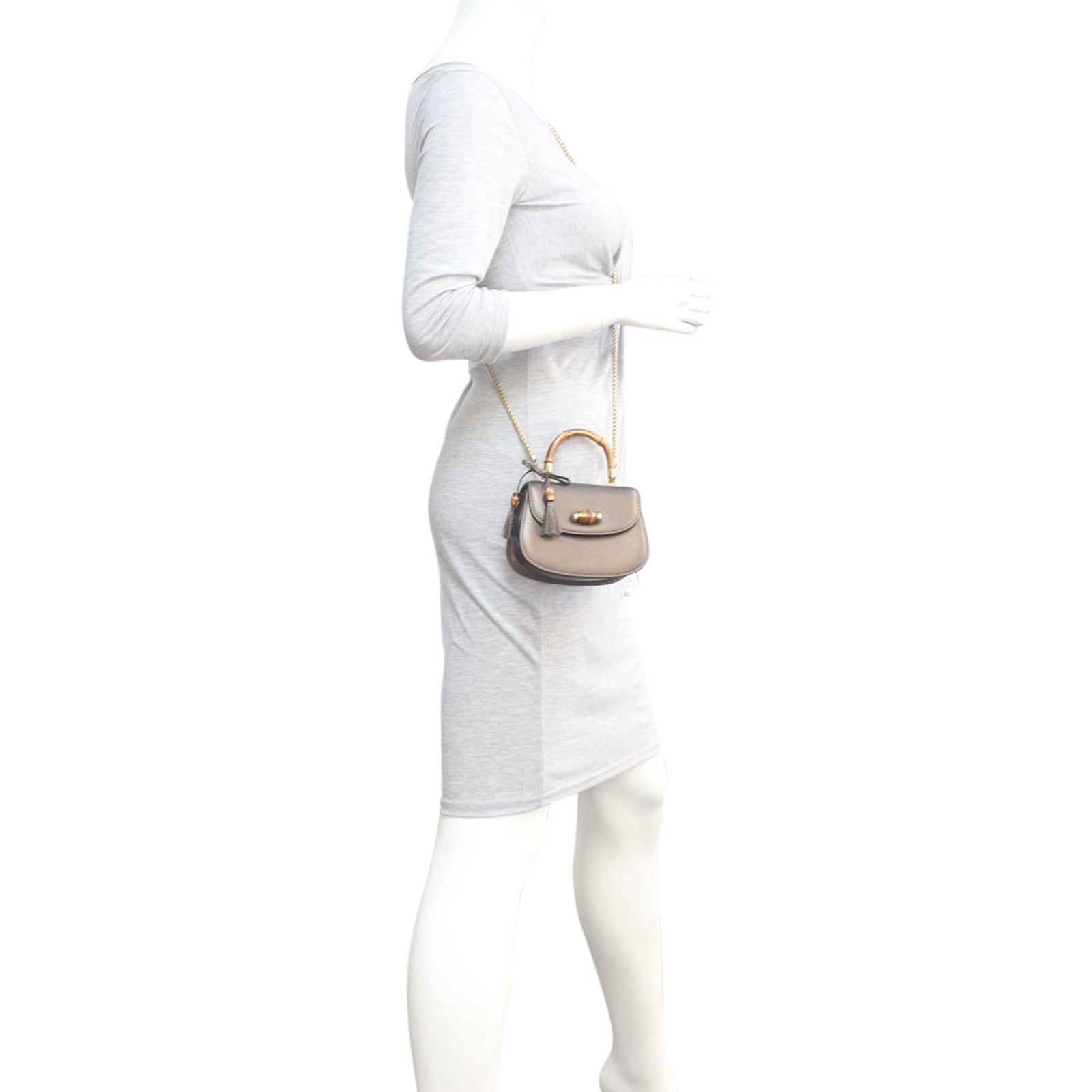 Gucci Mini Bamboo Chain Crossbody Mannequin