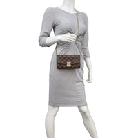 Louis Vuitton Croisette Wallet on Chain Damier Ebene Mannequin