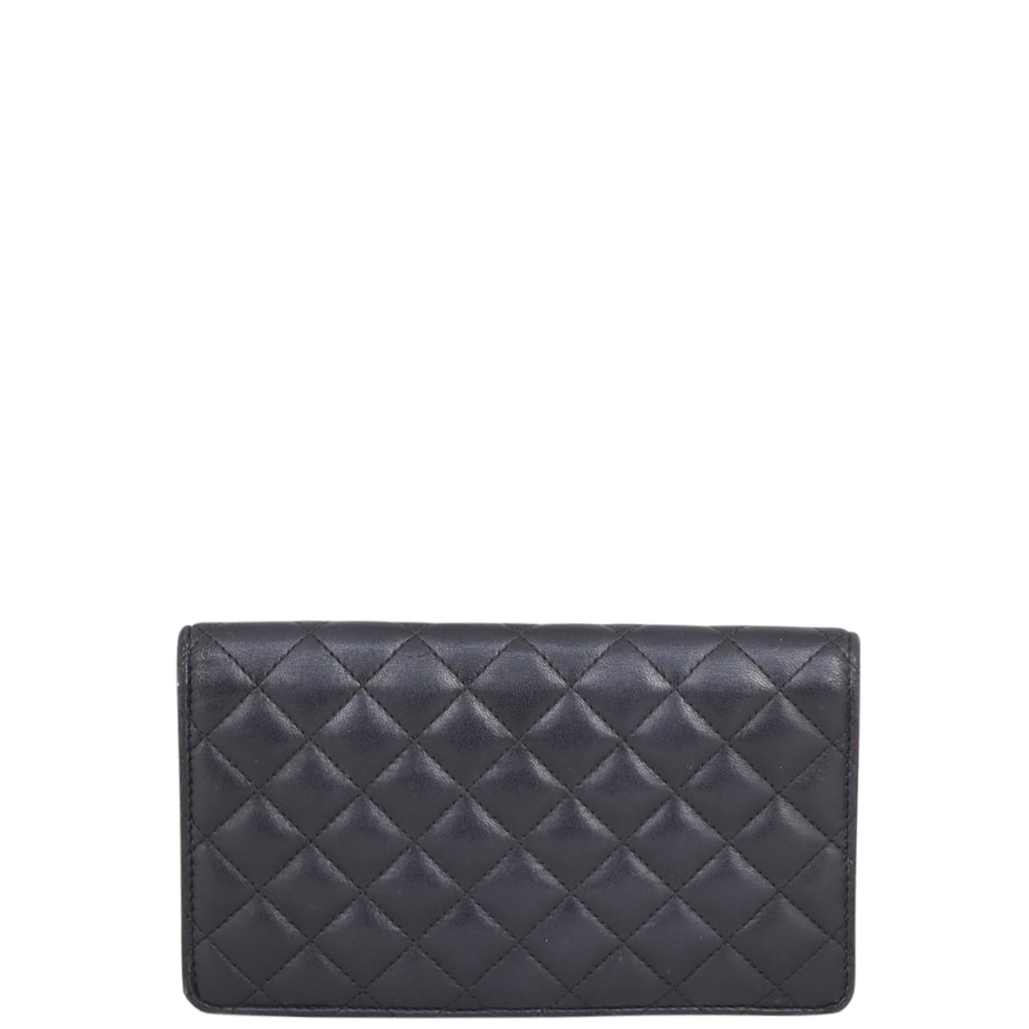 Chanel CC Quilted Yen Wallet Back