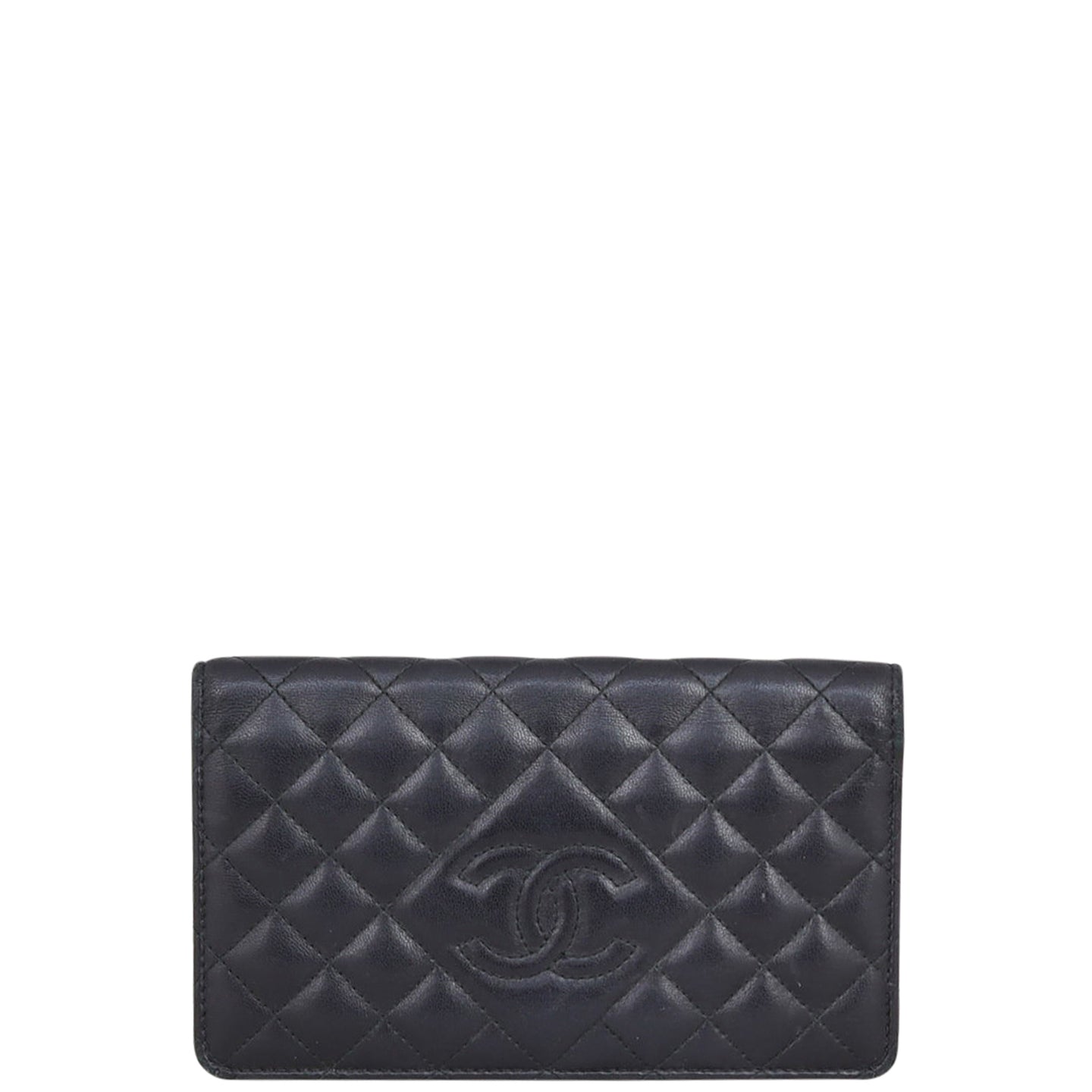 Chanel CC Quilted Yen Wallet Front