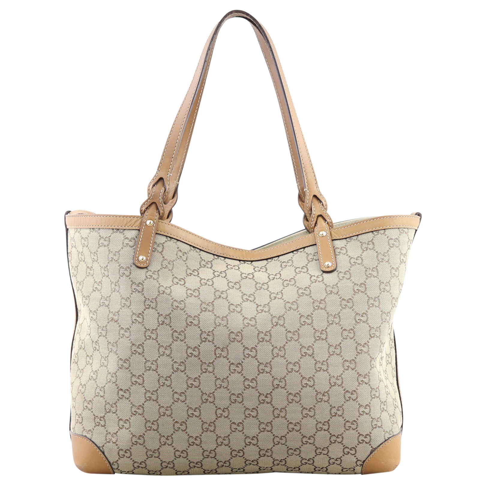 Gucci GG Canvas Craft Tote with Pouch Front