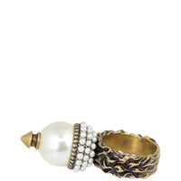 Gucci Glass Pearl Spike Ring