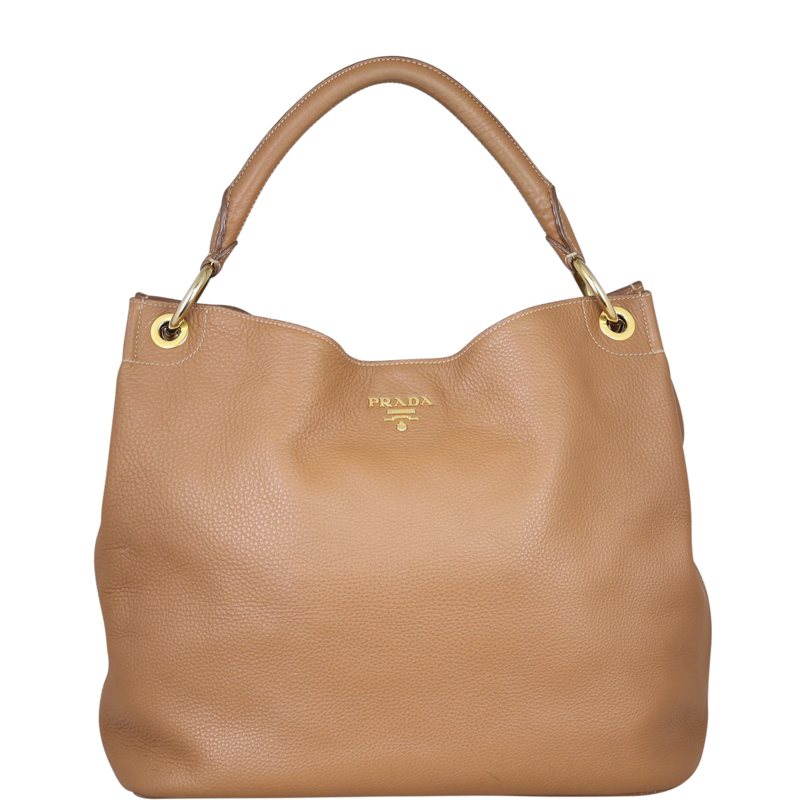 Prada Vitello Daino Hobo Front