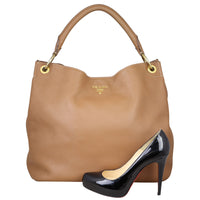 Prada Vitello Daino Hobo Shoe
