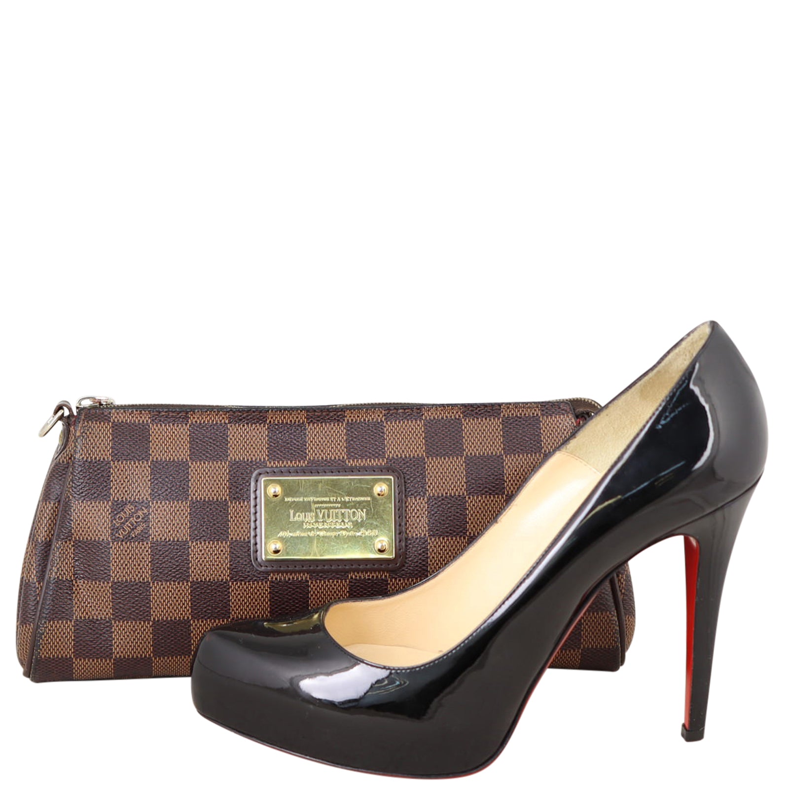 Louis Vuitton Eva Pochette Damier Ebene Shoe
