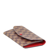 Louis Vuitton Emilie Wallet Damier Ebene Corner
