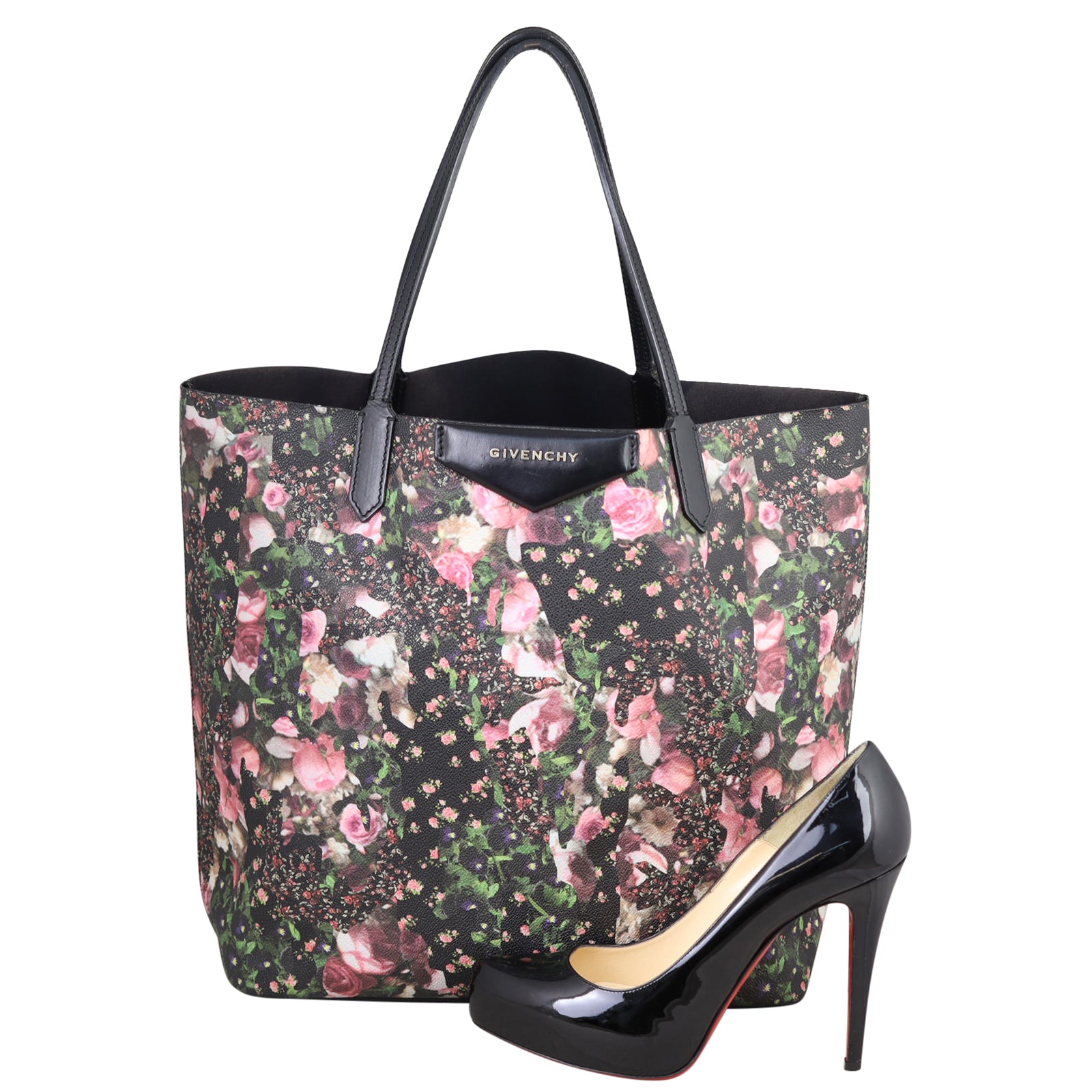 Givenchy Floral Camo Antigona Shopping Tote Large Shoe