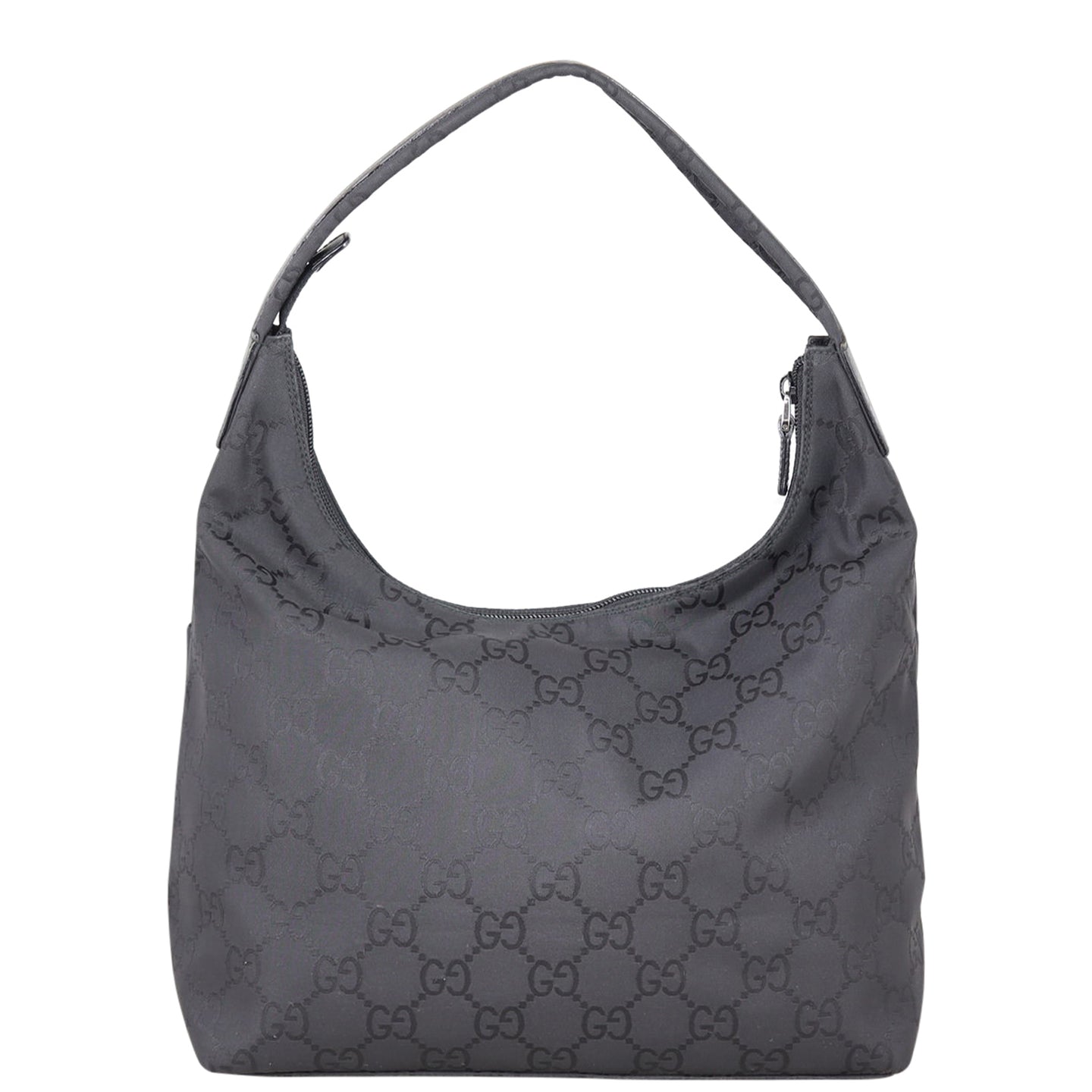 Gucci GG Nylon Zip Hobo Back