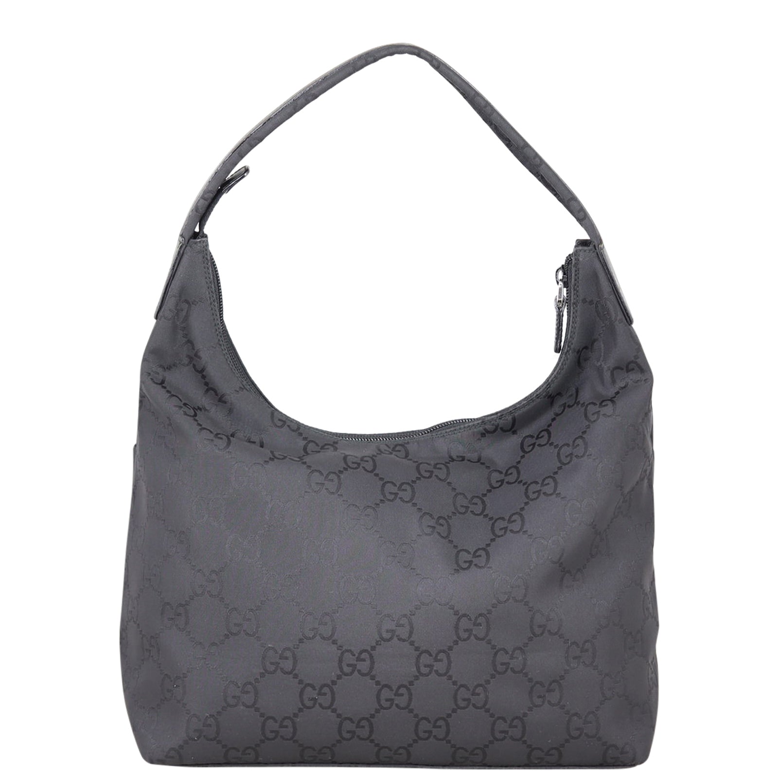 Gucci GG Nylon Zip Hobo Back