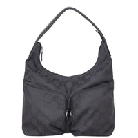 Gucci GG Nylon Zip Hobo Front