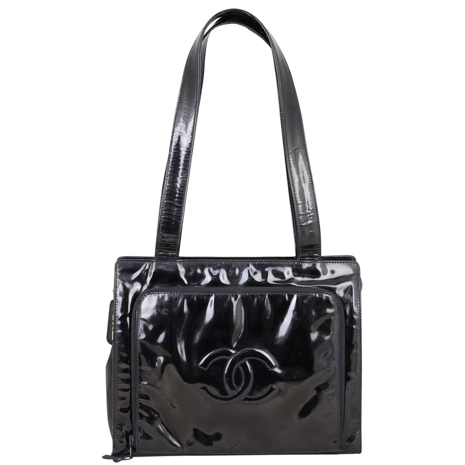 Chanel Vinyl Shoulder Bag Front