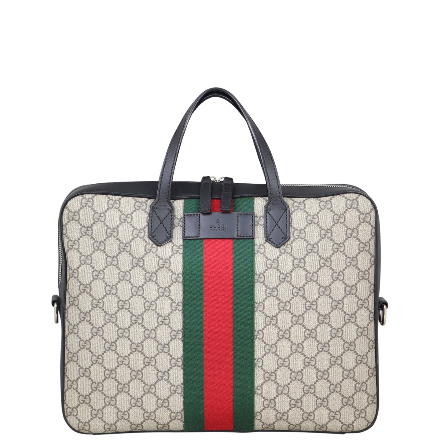 Gucci GG Supreme Web Briefcase Front