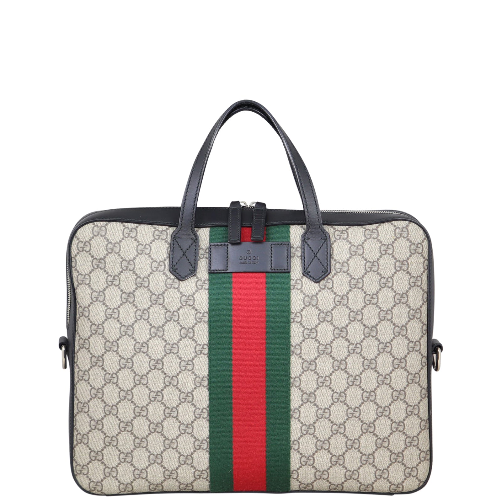 Gucci GG Supreme Web Briefcase Front