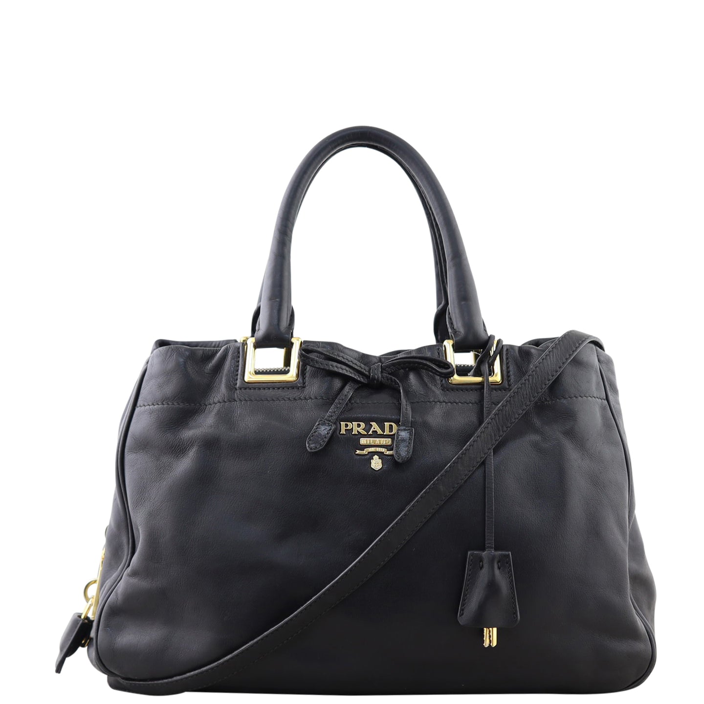 Prada Nappa Bow Satchel Front
