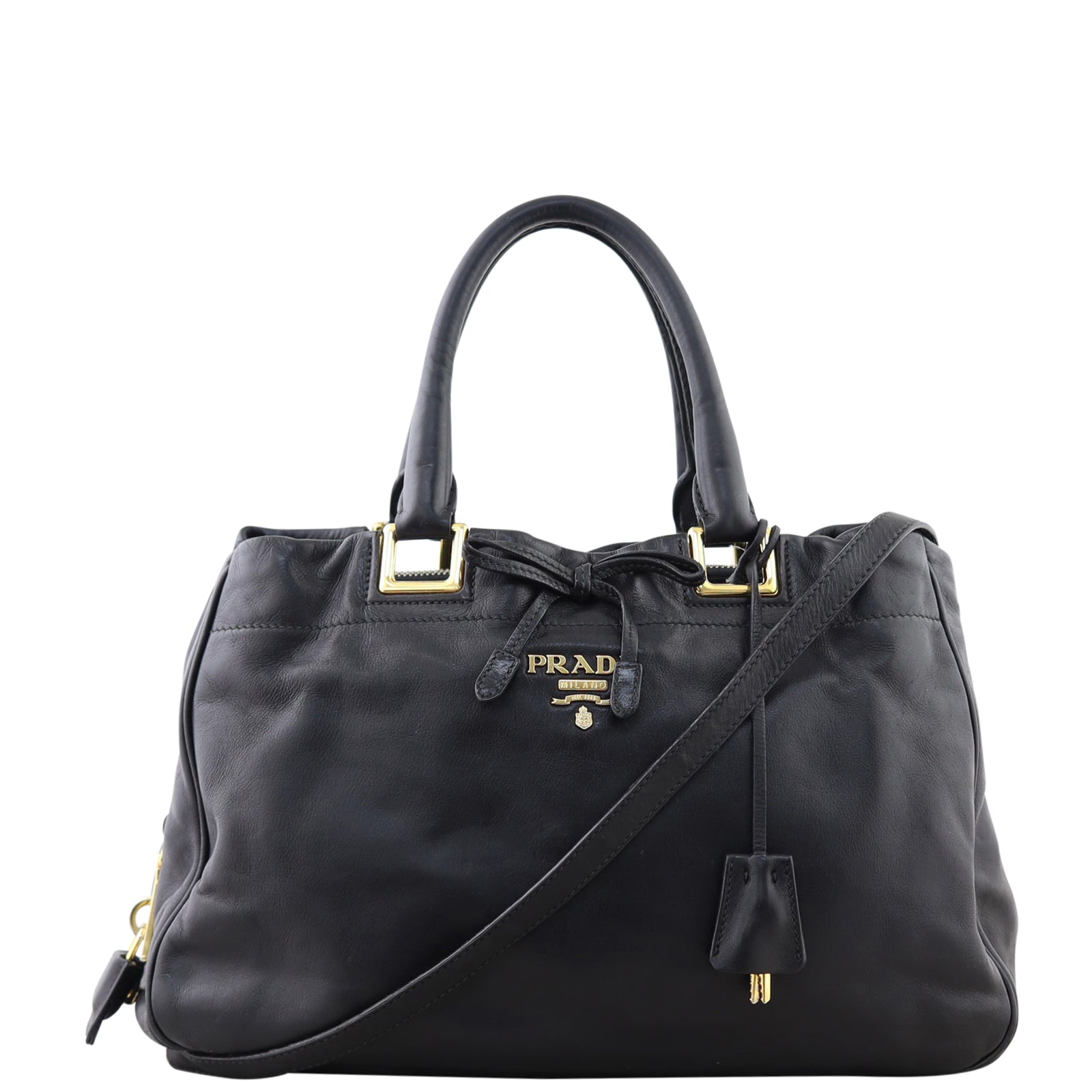 Prada Nappa Bow Satchel Front