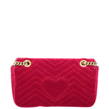 Gucci GG Marmont Velvet Small Shoulder Bag Back