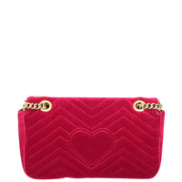 Gucci GG Marmont Velvet Small Shoulder Bag Back