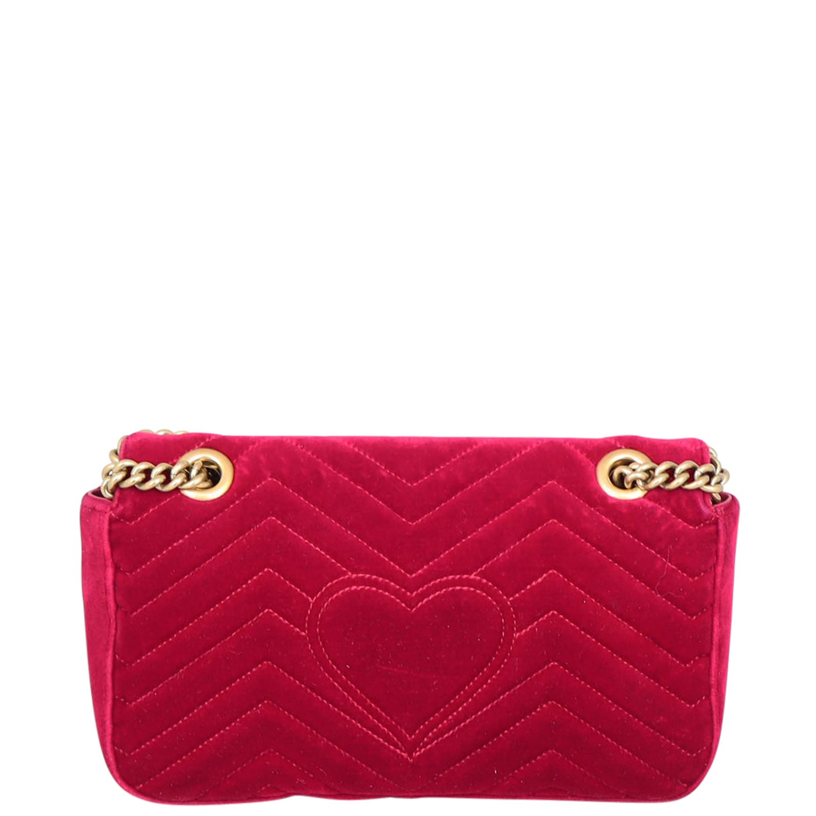 Gucci GG Marmont Velvet Small Shoulder Bag Back
