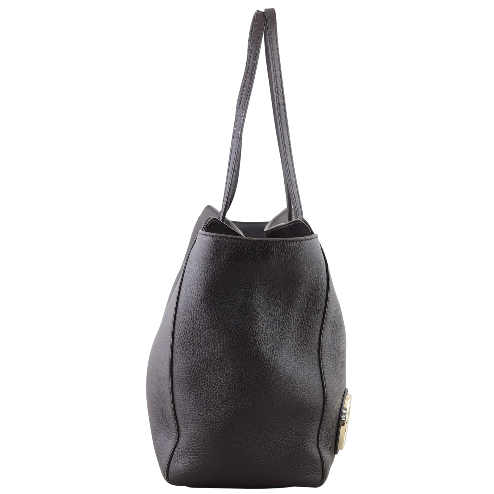 Gucci Interlocking G Leather Tote Side