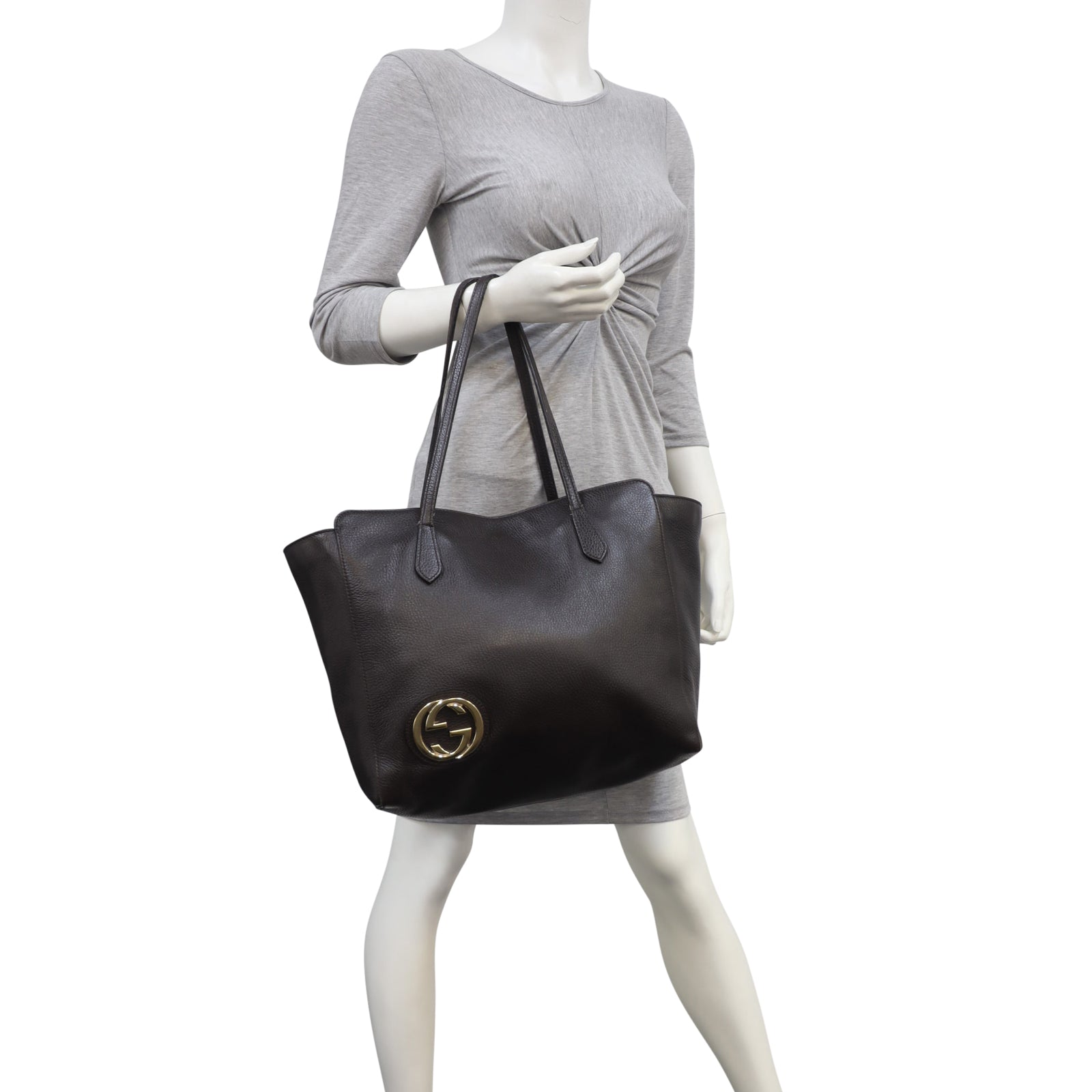 Gucci Interlocking G Leather Tote Mannequin