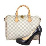 Louis Vuitton Speedy 30 Bandouliere Damier Azur Shoe