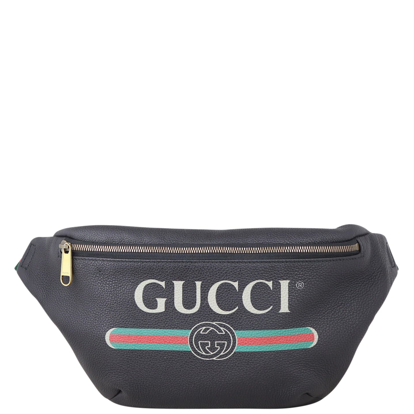 Gucci Retro Print Leather Belt Bag Front