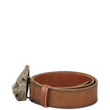 Gucci Leather Belt with Feline Head Side