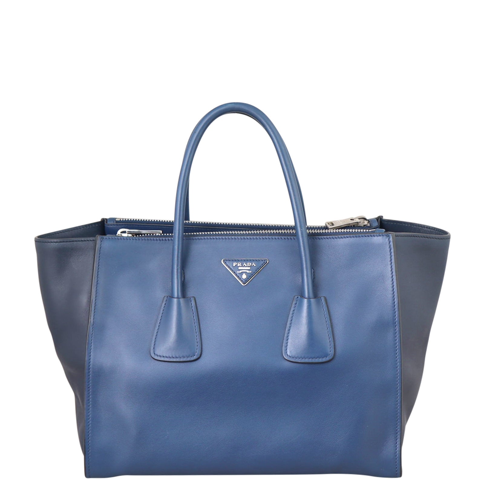 Prada City Calf Twin Pocket Tote Front
