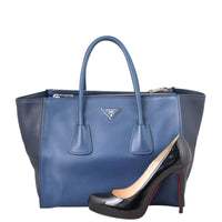 Prada City Calf Twin Pocket Tote Shoe