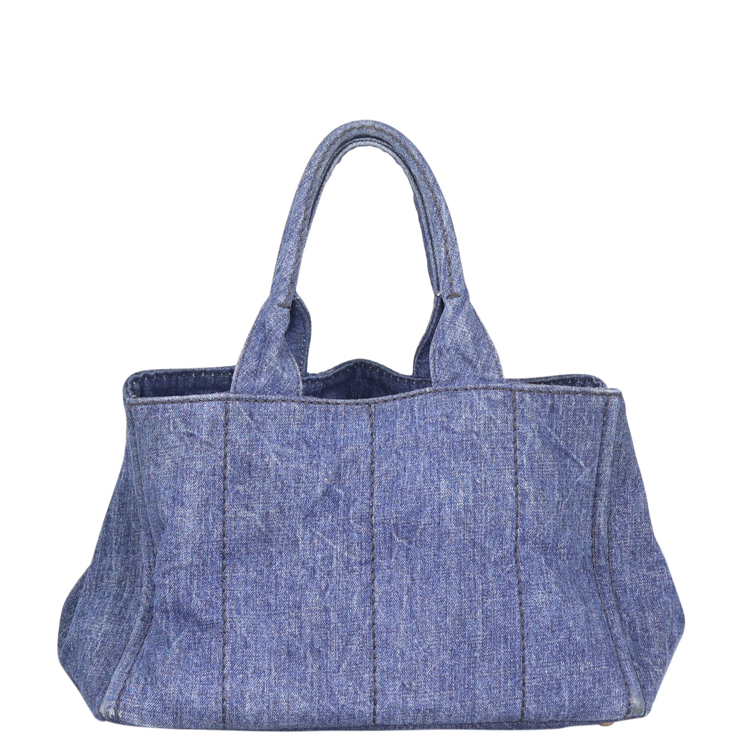Prada Canapa Logo Tote Denim Back