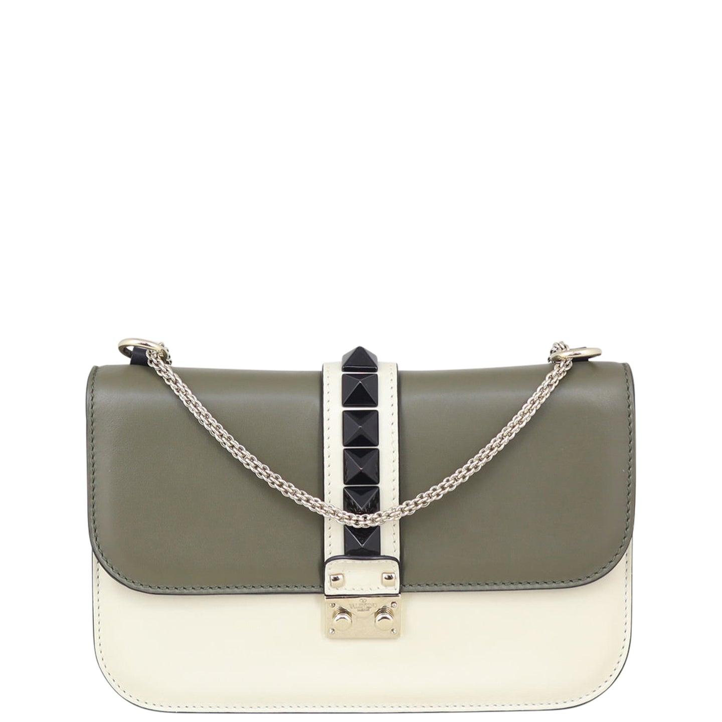 Valentino Glam Lock Medium Shoulder Bag Front