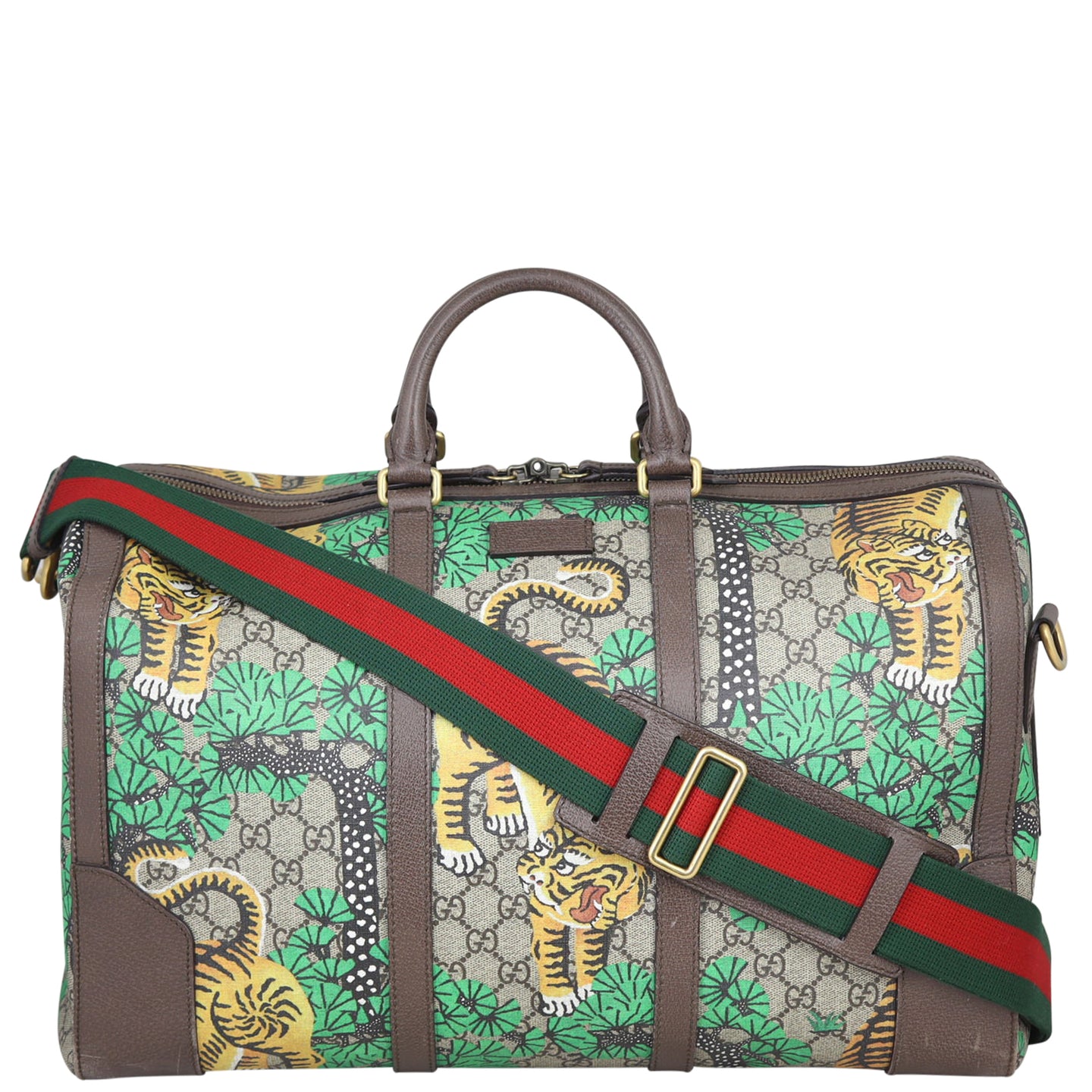Gucci GG Supreme Bengal Tiger Duffle Bag Front