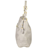 Prada Vitello Daino Front Zip Hobo Side